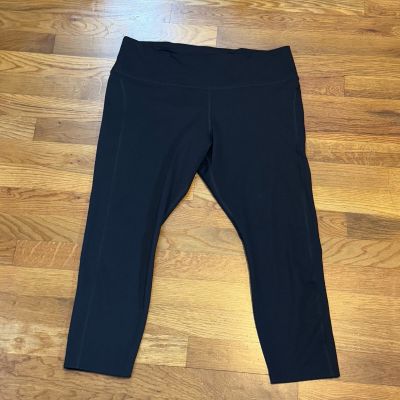 Nike Dri-fit Womens XL Black Leggings Athletic Athleisure Workout Casual Stretch