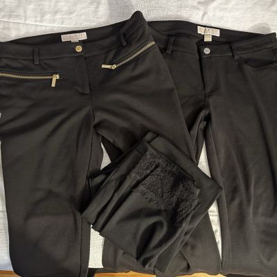 Michael Kors Black Leggings/Jeggings 3 Pairs Size Medium/6