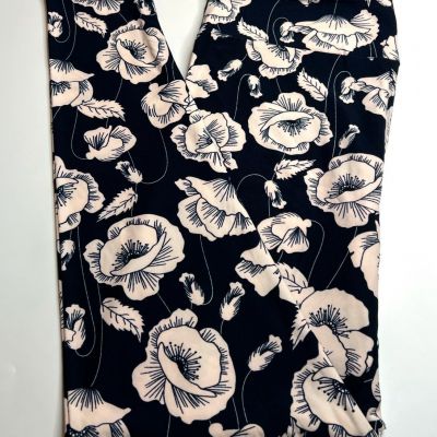 NEW LuLaRoe TC Leggings BLUE WHITE Whimsical Pretty Flower POPPY Romantic Vetran