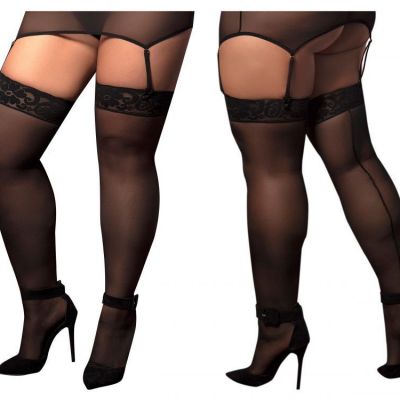 Mapale 1094X Mesh Thigh Highs Color Black