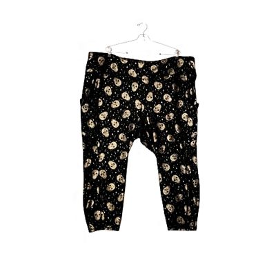 TORRID Active Black Leggings Gold Skulls Stars Plus Sz 5 5x 28