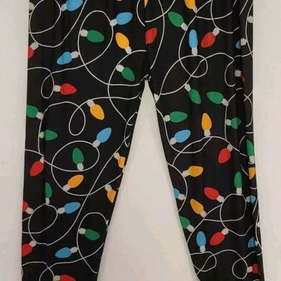 Two Left Feet Women's Standard Holiday Leggings, As Shown, L/XL Christmas Lights