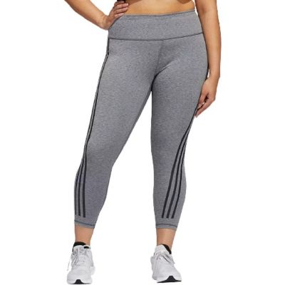 adidas Womens Versatility Training Icon 3-Stripes 7/8 Tights Size:2X