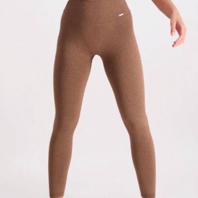 Aim’n Women’s Macchiato Bronze Sculpting  High Waist Tights Size Small