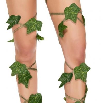 Spooktacular Creations Green Leaf Leg Wraps Shimmer Garter for Adult Women, Gart