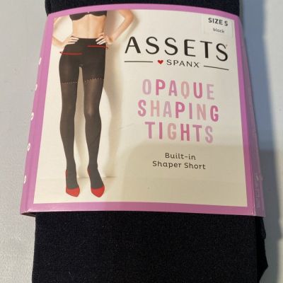 Assets by SPANX Women's Opaque Shaping Tights Black Size 5