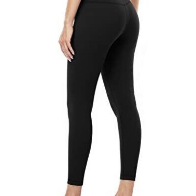 Pure&Plain/Yoga Pro 7/8 Athletic Leggings for Women, Medium Workout Pro Black