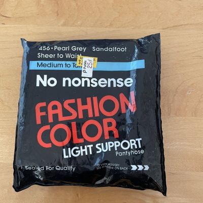 90s No Nonsense Pantyhose 456 Pearl Grey Medium to Tall Sheer Sealed