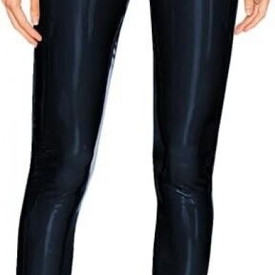 Hybrid & Company Skinny Fashion High Rise Wet Look Liquid Leggings Size L - NWT