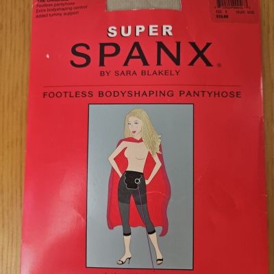 Super Spanx by Sara Blakely Size B NUDE Footless Body Shaping Pantyhose