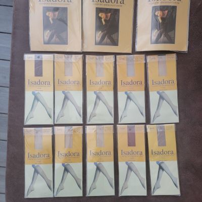 Isadora Comfort Top Sheer Knee High 10-pack + Comfort Sheer Pantyhose 3-pack LOT