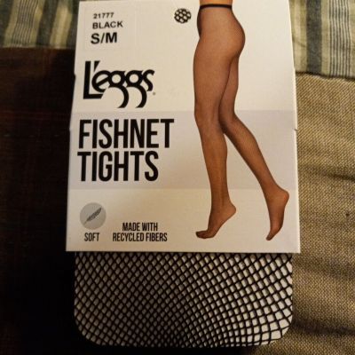 Leggs Fishnet Tights Black S/M ~ Soft