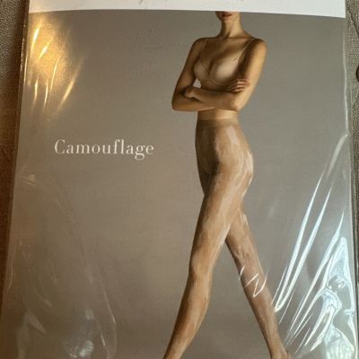 Wolford Camouflage Tights (NEW) Black Med  Retail $70 #114574