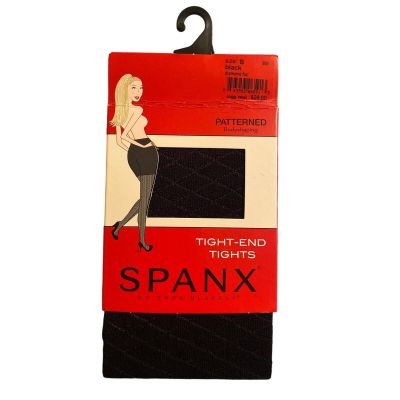 NWT SPANX Patterned Bodyshaping Tight-End Tights Black Diamond Foil Size B