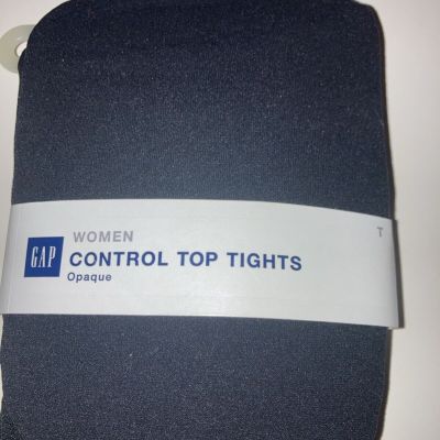 Women’s GAP Control Top Tights Opaque Black Size T 145lbs.-160lbs.