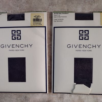 Givenchy Body Smoothers Support Pantyhose - Blue  Dahlia - Size: C - 2 Pairs