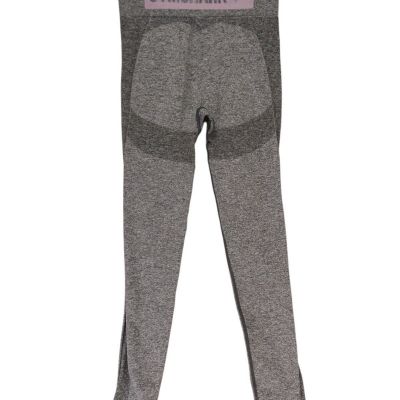 Gymshark Leggings Flex Contour Gray Logo Full Length Gym Workout Casual Small