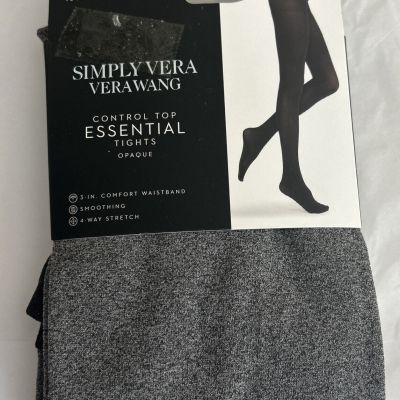 NEW! Simply Vera Vera Wang Control Top Tights ~Size 3 ~ Heather Gray ~Opaque