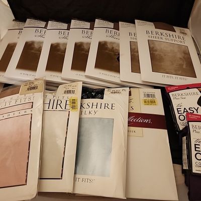 12 Vtg/Mod Pantyhose/Tights Berkshire-Hanes 10 NEW 2 NEW OPEN Package Sz 3X-4X