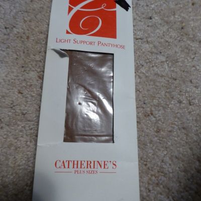 Catherine’s Plus Size A Beige 24 Light Support Sheer Reinforce Toe Pantyhose