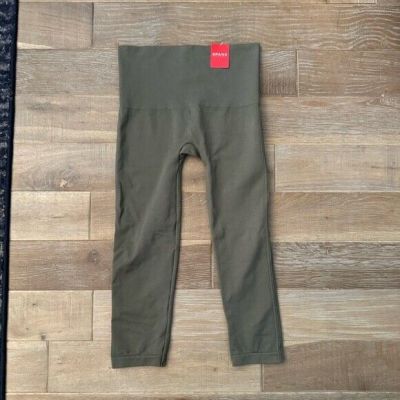 SPANX High Rise Cropped Lamn leggings Olive Green NEW Plus Size 1X