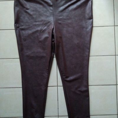 LuLaRoe Faux Leather Luxe Leggings Brown Plus Size 3X