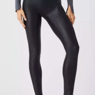 Spanx faux leather leggings 1X Tall Black (not shiny) NWT