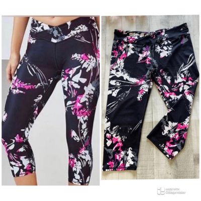 * Fablletics Women's Size Large Floral Athletic Capri Leggings Yoga Activewear