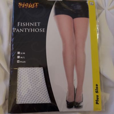 FISHNET PANTYHOSE by SPIRIT White New Sexy Stockings, Women's Costume Dress Up