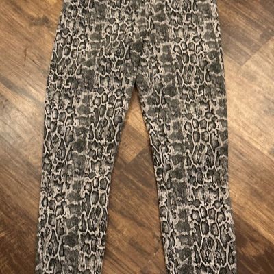 SPANX SNAKESKIN HI RISE LEGGING WOMEN SIZE L