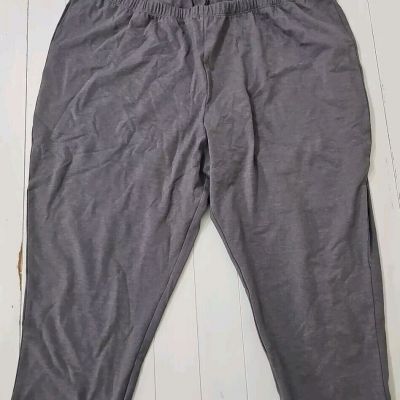 Women's Charcoal Heather Leggings Size 3X Stretch Capri Pants