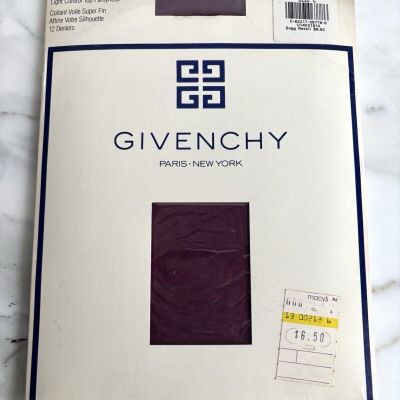 GIVENCHY 212 FRENCH ULTRA SHEER LEG LIGHT Control Top PANTYHOSE C BORDEAUX NEW