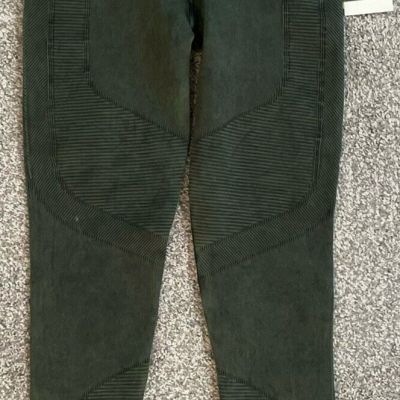 New Nux One By One Legging Women's S Style P4516 Green Hand Dyed Compression ^B9