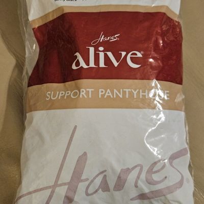 Hanes Alive Support Pantyhose Barely Black 3 Pairs Pack SLIGHTLY IMPERFECT B