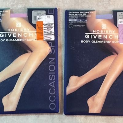 Givenchy Body Gleamers Superbe Pantyhose -Mauve & Blue Lavande-Size: A (2 Pairs)