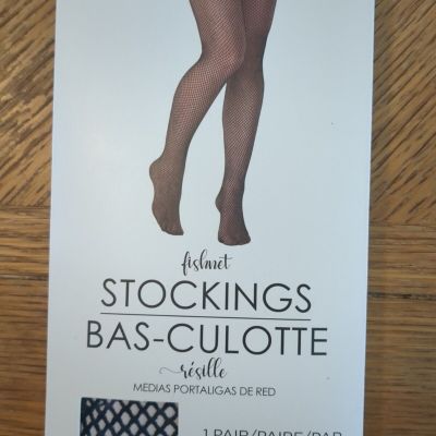 Woman's Fishnet Black Stockings Adult One Size Up To 165 Lbs