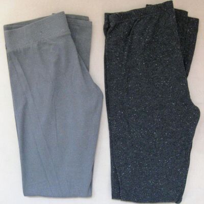 Mossimo Supply Co Leggings 2 pair Gray Sparkle Charcoal Gray w/Specks Size M/M