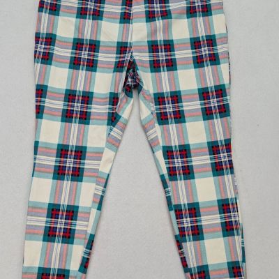 Terra & Sky Women's Leggings Size 2X 20W-22W Plaid NEW