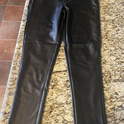 Fashion Nova Black Faux Leather Leggings Women Size Large.  New With Tags. Cute.