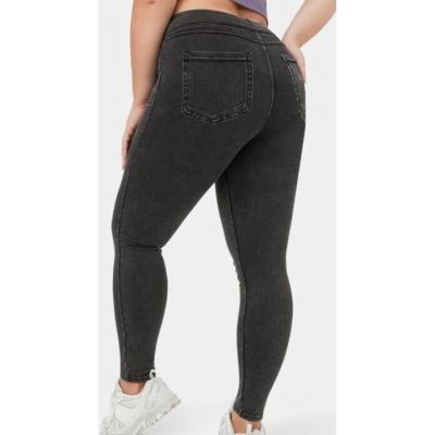 Halara High Waisted Stretchy Knit Denim Casual Leggings Women Size 3X Plus NWT