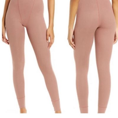 Skims Rose Clay Cotton Rib Leggings, Size L