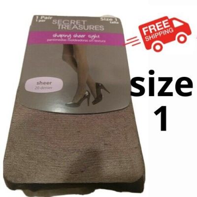 Secret Treasures 1Pair size 1 MOCHA Womens Tights Shaping Sheer Mocha 20 Denier