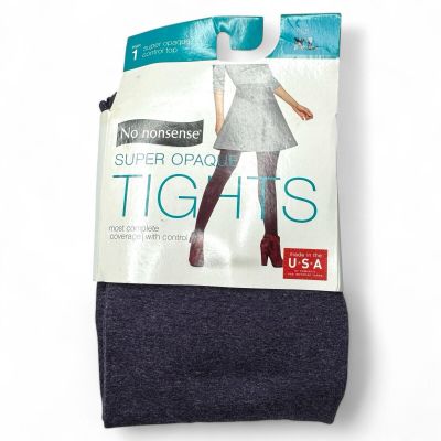 No Nonsense Super Opaque Tights Control Top Fig Tree Heather Size XL New 1 Pair