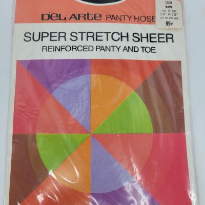 DEL ARTE PANTYHOSE - Super Stretch Sheer-NAVY size B