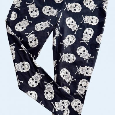 TORRID Skeleton Key Skull Black White Leggings Size 3X