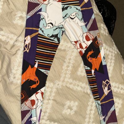 Disney Lularoe  Nightmare Before Christmas Legging One Size Jack Skellington