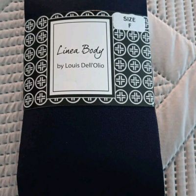 Linea Body Navy Solid Opaque Tights Size F Louis Dell Olio