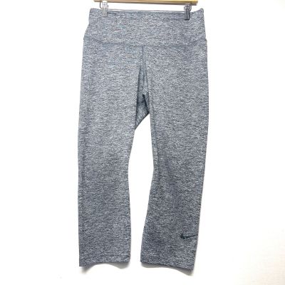 Nike Dri-Fit Leggings Women's XL Heather Gray High-Waisted Workout Athleisure