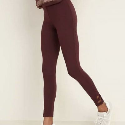 Old Navy Women's Size 3X ~ High-Rise Double-Knot Ankle Leggings .. Burgundy $20