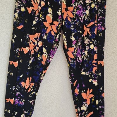 Womens Leggings Pants Size 2X Rag Multicolor Floral